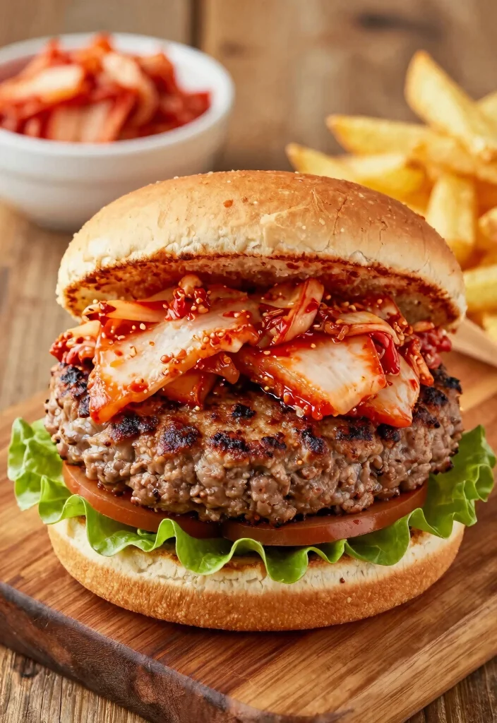 12 Kimchi Dinner Recipes for Bold Spicy Flavor 12. Kimchi Burgers 0