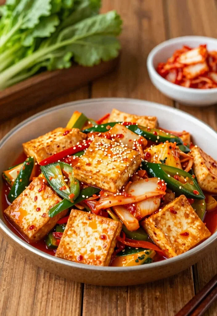 12 Kimchi Dinner Recipes for Bold Spicy Flavor 3. Kimchi Tofu Stir Fry 0