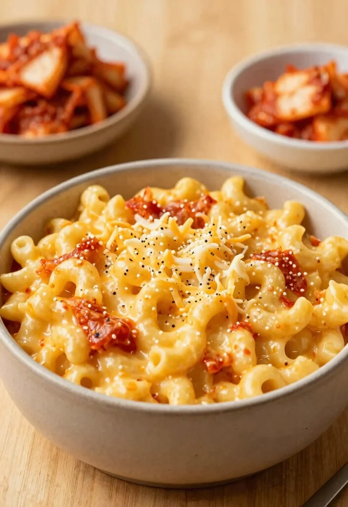 12 Kimchi Dinner Recipes for Bold Spicy Flavor 9. Kimchi Mac and Cheese 0