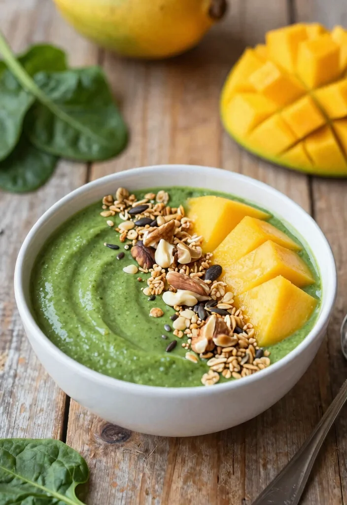 12 Mango Dinner Recipes for Sweet Savory Balance 123 12 Mango Dinner Recipes for Sweet Savory Balance 12. Mango and Spinach Smoothie Bowl 0