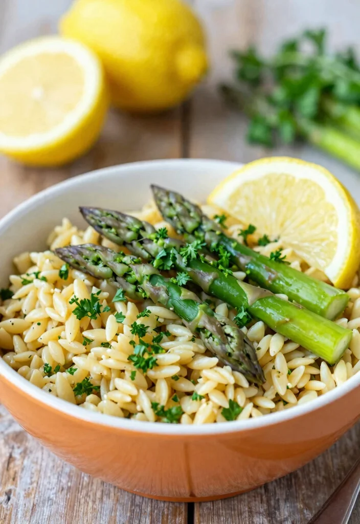 12 Orzo Dinner Recipes for Simple Mediterranean Style Meals 1. Lemon Herb Orzo with Asparagus 0