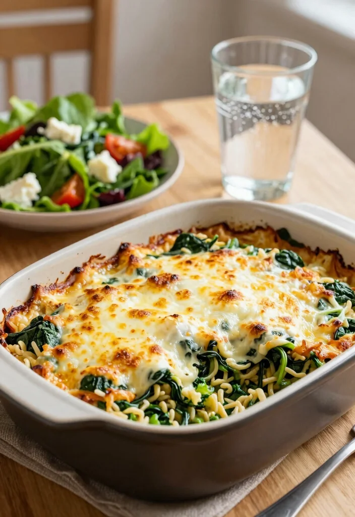 12 Orzo Dinner Recipes for Simple Mediterranean Style Meals 3. Spinach and Feta Orzo Bake 0