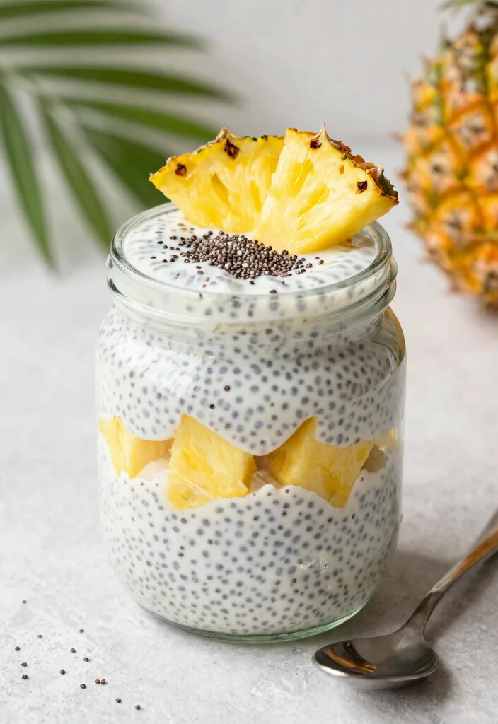 12 Vegan Pineapple Recipes for Sweet and Savory Dishes 12 12 Vegan Pineapple Recipes for Sweet and Savory Dishes - 2. Pineapple Chia Pudding 1