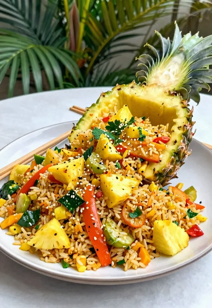 12 Vegan Pineapple Recipes for Sweet and Savory Dishes 45 12 Vegan Pineapple Recipes for Sweet and Savory Dishes - 5. Pineapple Fried Rice 1