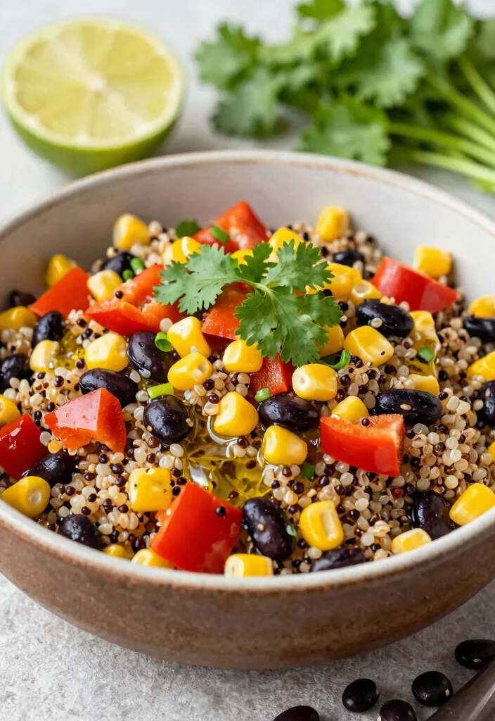 12 Vegan Salad Recipes for Fresh Plant Based Eating 1. Quinoa and Black Bean Salad 0