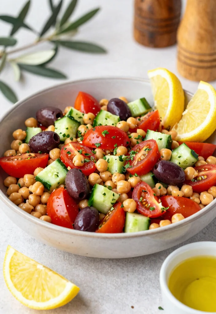12 Vegan Salad Recipes for Fresh Plant Based Eating 2. Mediterranean Chickpea Salad 0