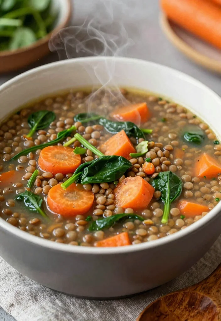 14 Healthy Dishes Recipes for Balanced Everyday Meals 4. Lentil Soup with Spinach 0